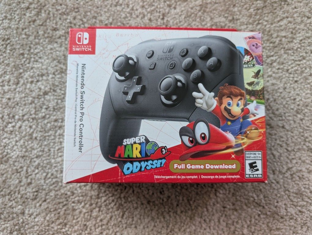 Nintendo Switch pro Controller + Super Mario Odyssey