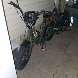 Electric bikes.