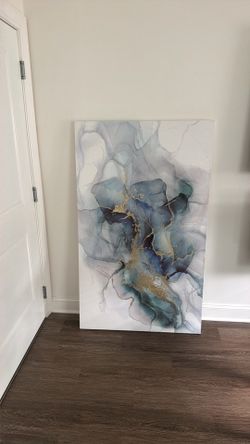 Colorful canvas painting, standing at 5‘2“ tall