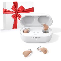 Supermini Hearing Aids, Rechargeable Digital Hearing Devices with 16-Channel Sound Processing for Superior Sound Quality, Over-The-Counter, Auto-On/Of