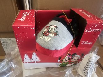 Christmas Slippers Mickey Mouse Size 6 Brand New