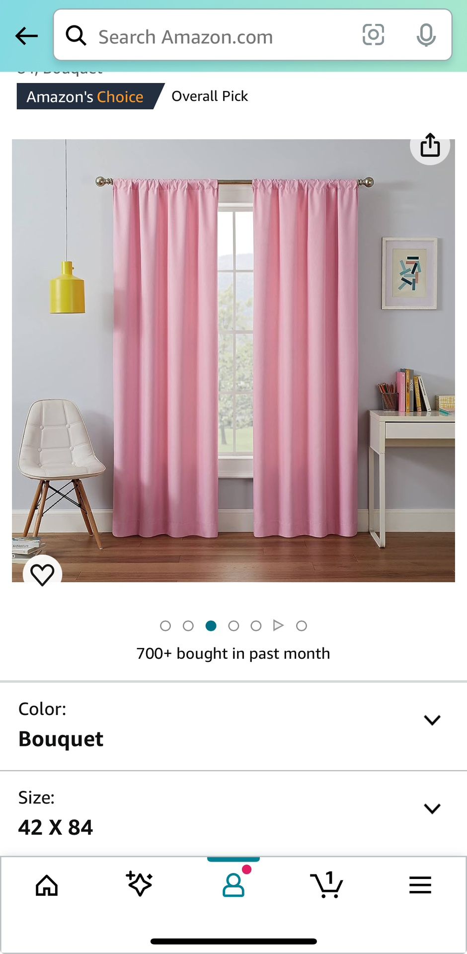 Blackout Pink Curtains 