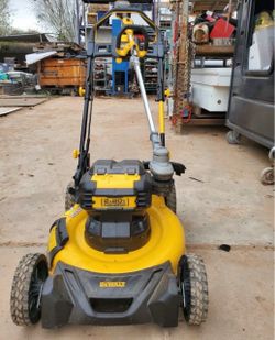 dewalt lawn mower and strimmer used