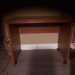 Light Cherry Wood Flat Top Desk 