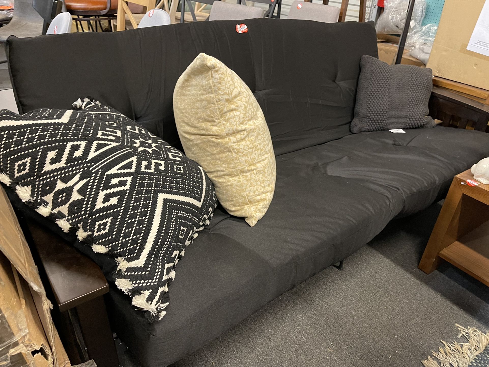 Futon Sofa Black Large New $179 