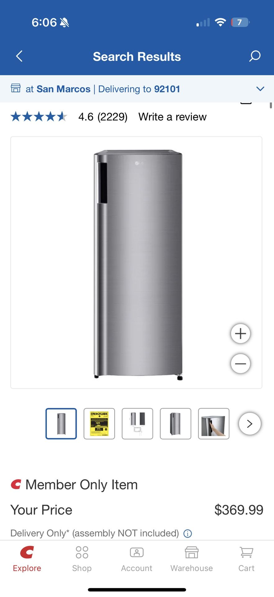 Refrigerator -freezer New In Box 6 Cubic Ft
