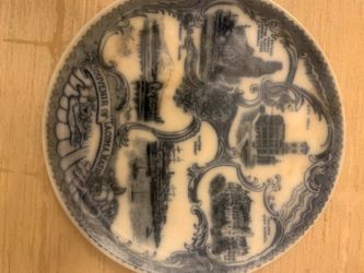 Antique blue on white porcelain “Tacoma, WA” plate