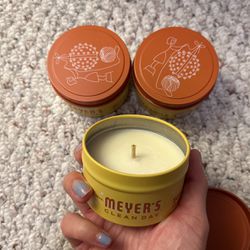 Brand New Meyers Soy Candles 2.9 Oz Each