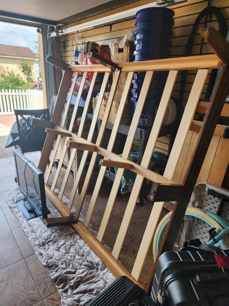 Wooden Queen Size Bed Frame. No Headboard.