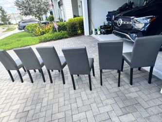 Parsons gray chair 6 pieces