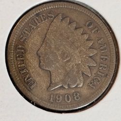 1908-S Indian Head Cent VG Details (1,115,000 Mintage)