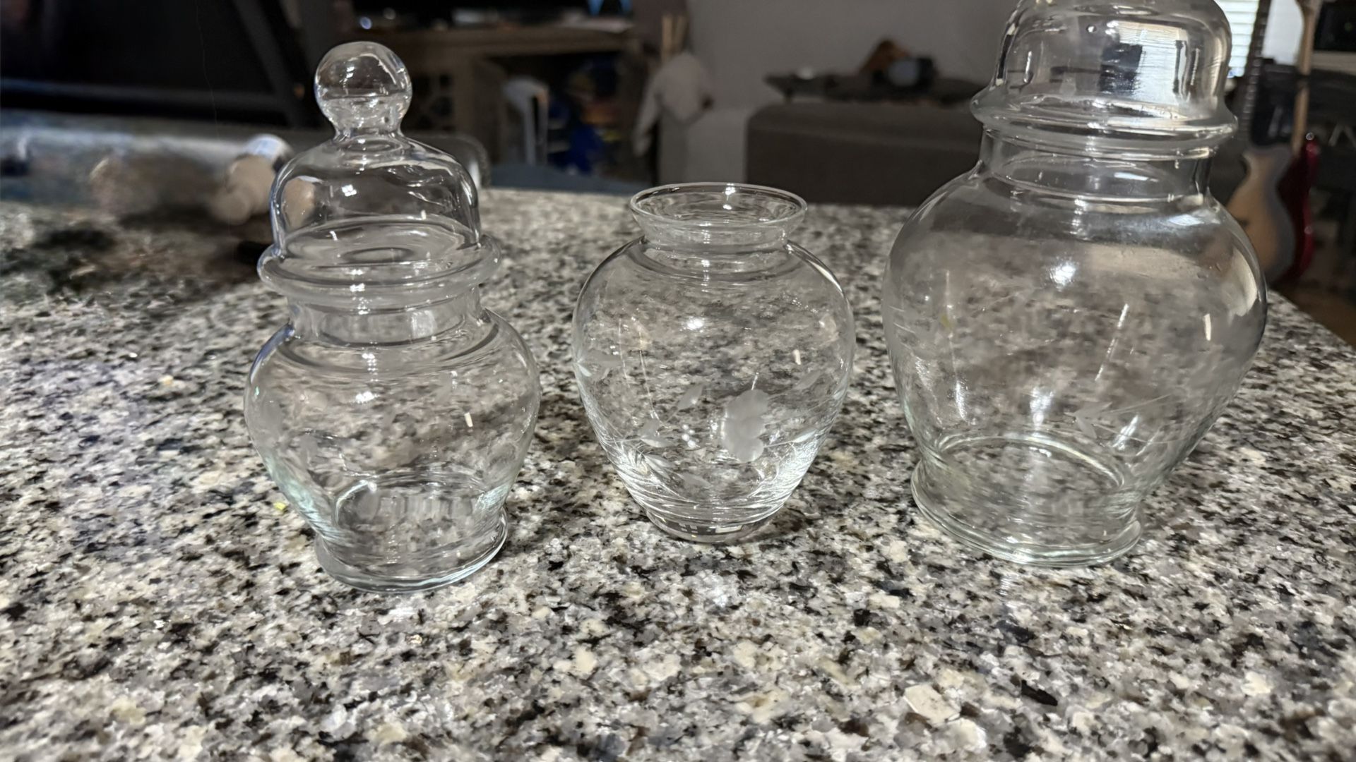 Princess House Heritage Ginger Jars with Lids