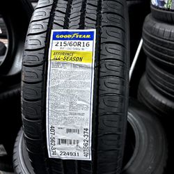 SET OF NEW  TIRES 215/60/16 GOODYEAR ASSURANCE ALL SEASON INCLUDING MOUNT AND BALANNCE 