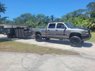 🛻6.0 LS CHEVY SILVERADO 2500HD & 20ft TRAILER 4 SALE!😃💪🏽❤️Runs Perf 5in Lift/COLD🥶AC/TrainHorns