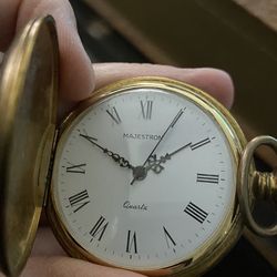 Vintage Majestron Quartz Pocket Watch 