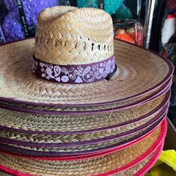 Bandana Straw Hat Sombrero