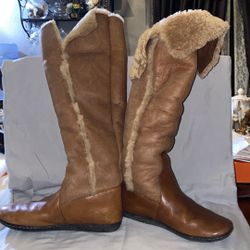 Born leather knee high boots size 8