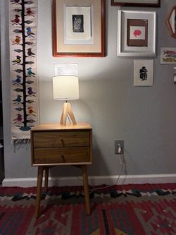 Modern Wood Tripod Table Lamp