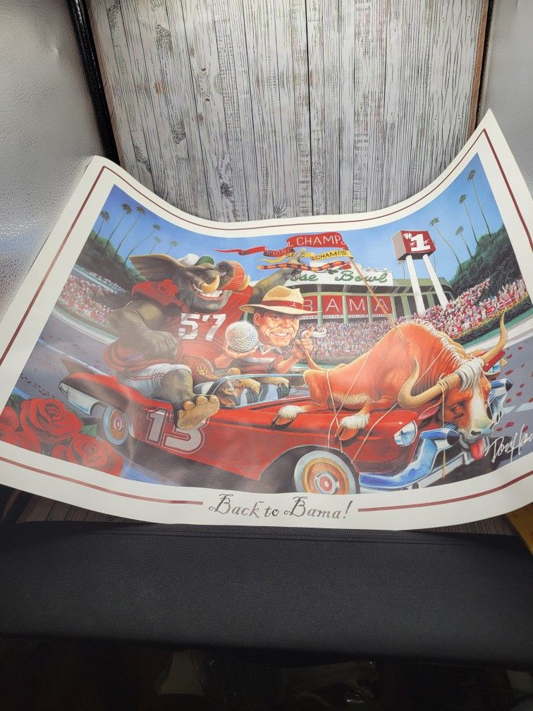 Alabama football caricature by Don Howard - "Back to Bama"