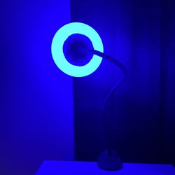 Modern Bedside Drawer + LED Lamp Set (Like New)