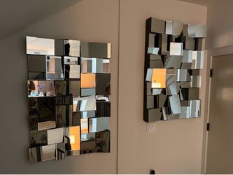 Prismatic wall mirrors - set of 2