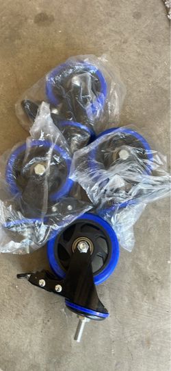 Set of 4 casters swivel locking