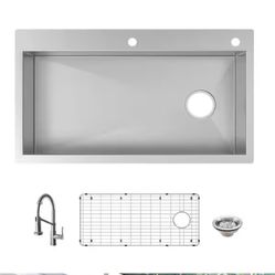 Kitchen Sink 36x22 With Faucet 