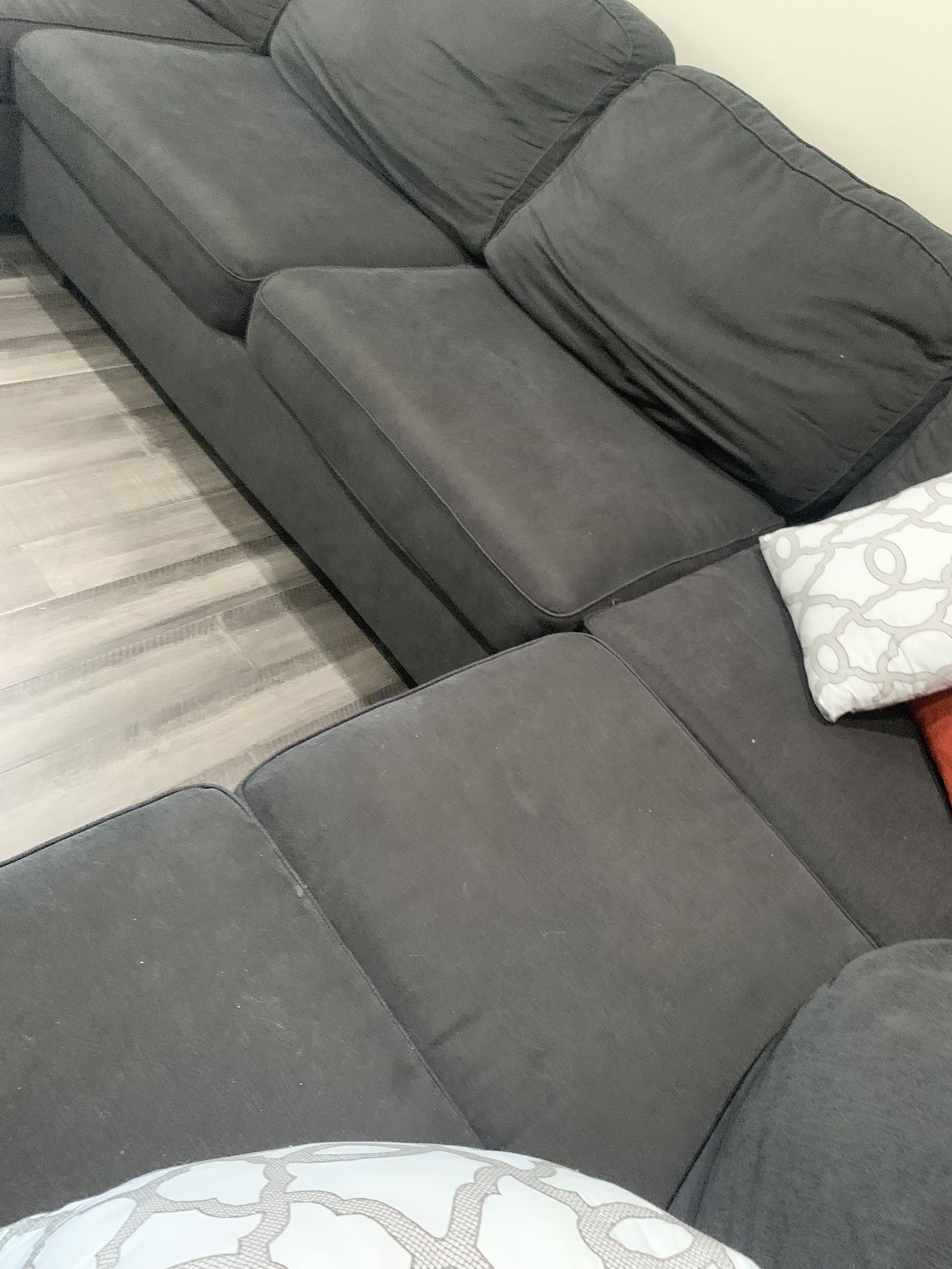 Grey sectional sofa set