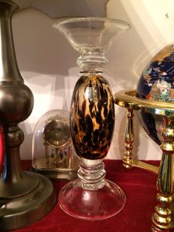 Hand Blown Candle Holder by DS