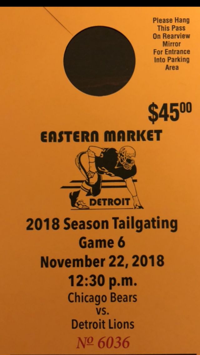 Eastern Market Parking and Tailgate spot for Thanksgiving Day Detroit Lions Game