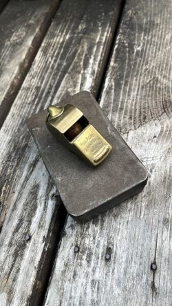 Solid brass whistle made in England