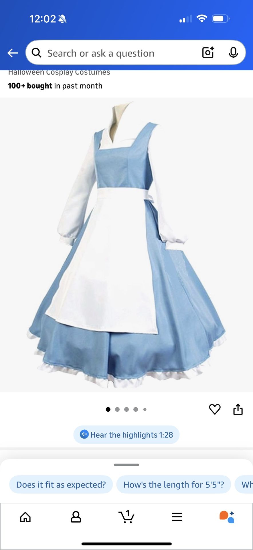 Women’s Belle Costume