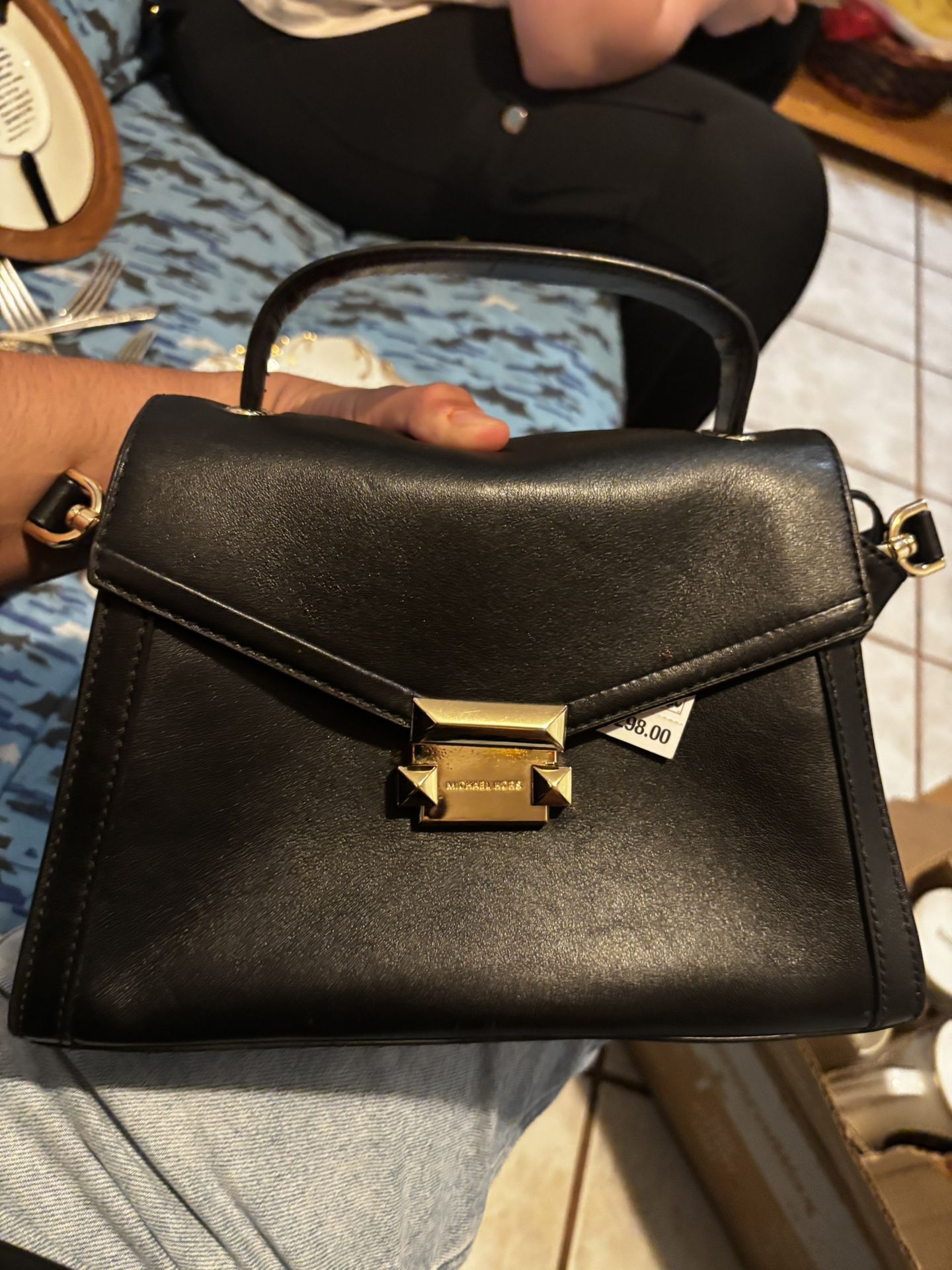 Michael Kors Black Leather Bag