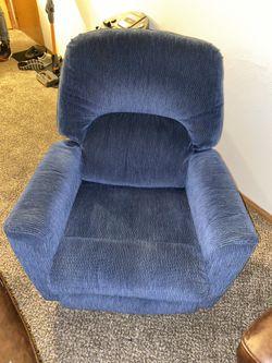 Vintage blue recliner couch