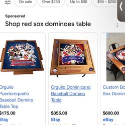 Red Sox Dominoes Table 