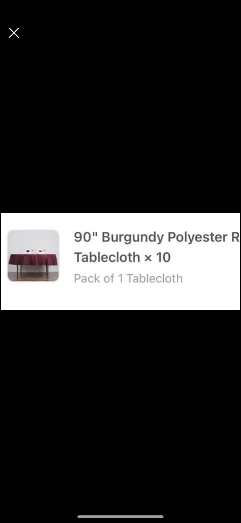 Burgundy Table cloths Round 90’’ 