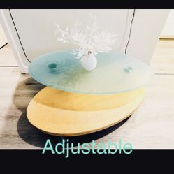 Unique Contemporary Coffee, Table, Glass Table, Wood Table, End Table, Side Table