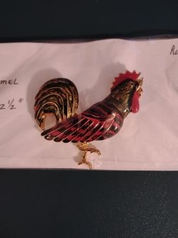 Jewelry - Vintage (1950's) Rooster Brooch - Enamel 
