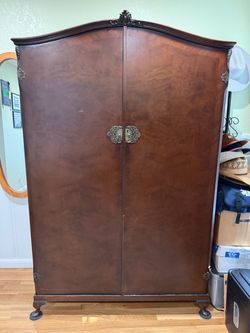 Vintage Beautility English Armoire / Wardrobe