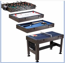 MD Sports Combination Games Multiple Styles Arcade Collection, Billiards, Hockey, Foosball, Ping Pong, Perfect for Family Game Rooms