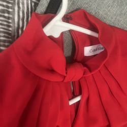 Calvin Klein Red Dress 