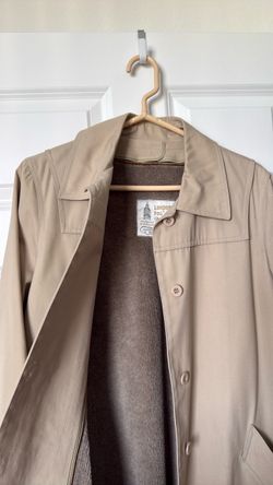 London Fog Tan Trench Coat with Fleece Lining