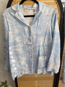 Dior Animal Print Silk Button Up Shirt