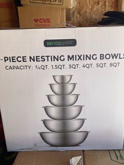 6 pc nesting mixing bowl