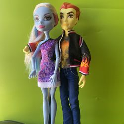 Monster High Doll Abby Bominable and Heath Burns