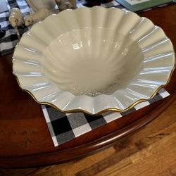 Large Porcelain Fluted Bowl