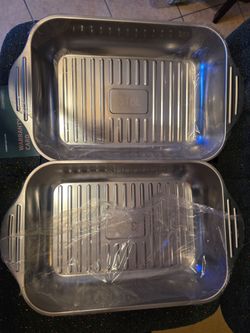 Rectangular SS316L deep baking tray