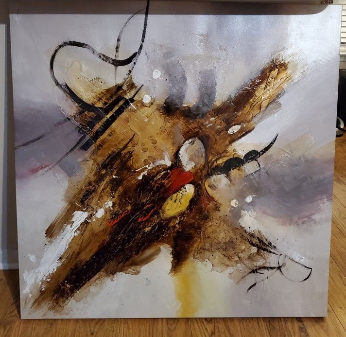 ABSTRACT PAINTING CANVAS 40 in x 40 In
