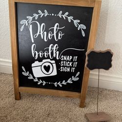 Wedding Photo Booth Bundle – Signs + Cupcake Toppers