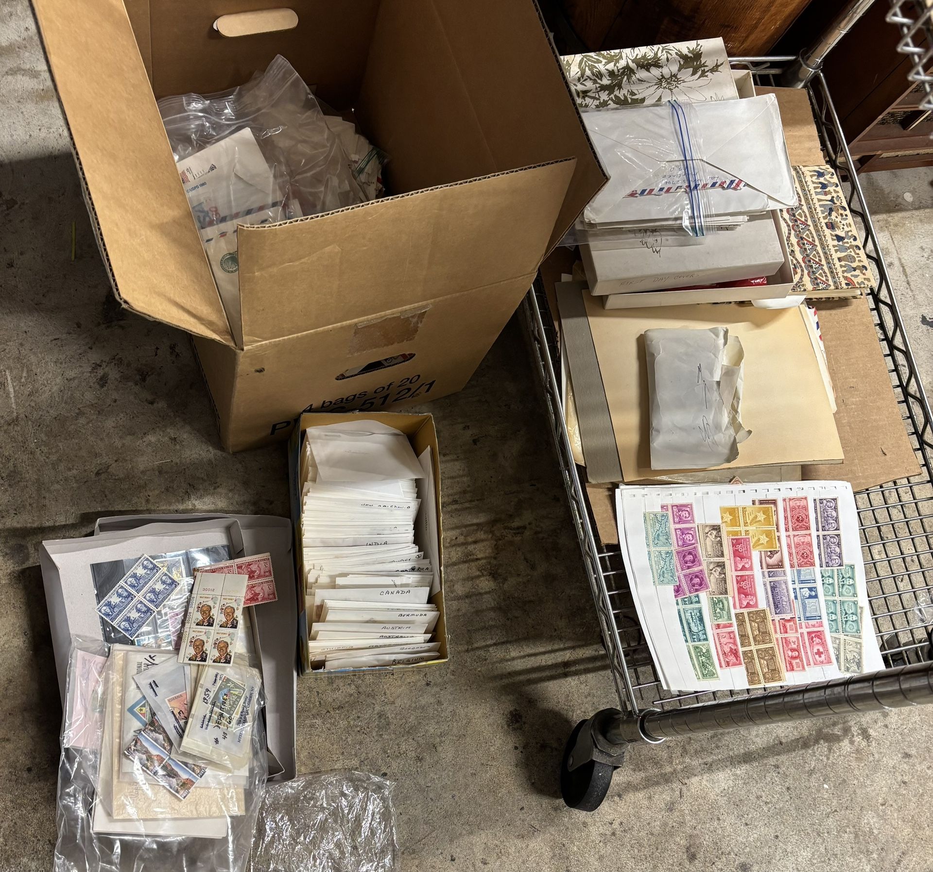 Huge Lot Of Vintage Stamps From All Over The World